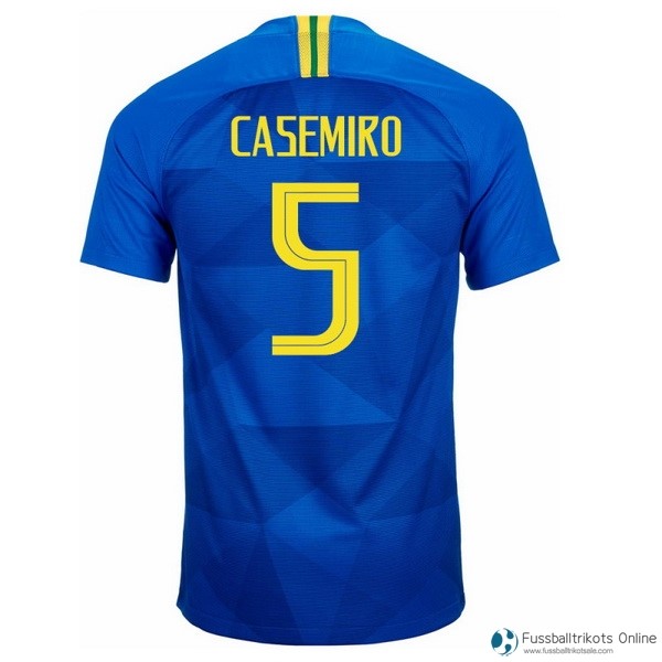 Brasilien Trikot Auswarts Casemiro 2018 Blau Fussballtrikots Günstig
